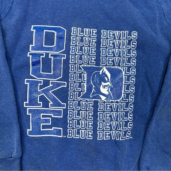 Vintage Duke University Blue Devils Blue Sweatshirt Youth USA Made Kids Large - Picture 6 of 10